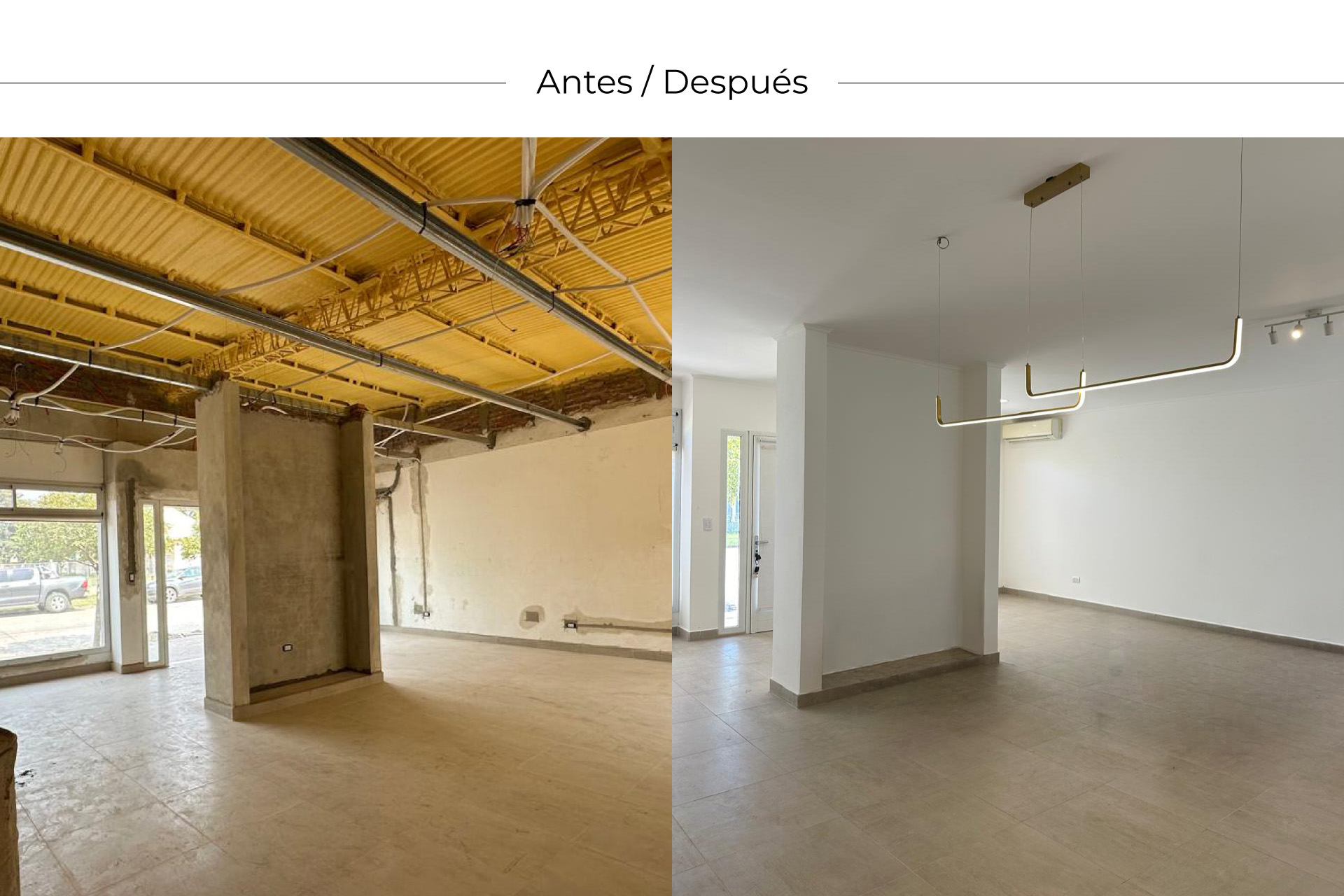 Antes después