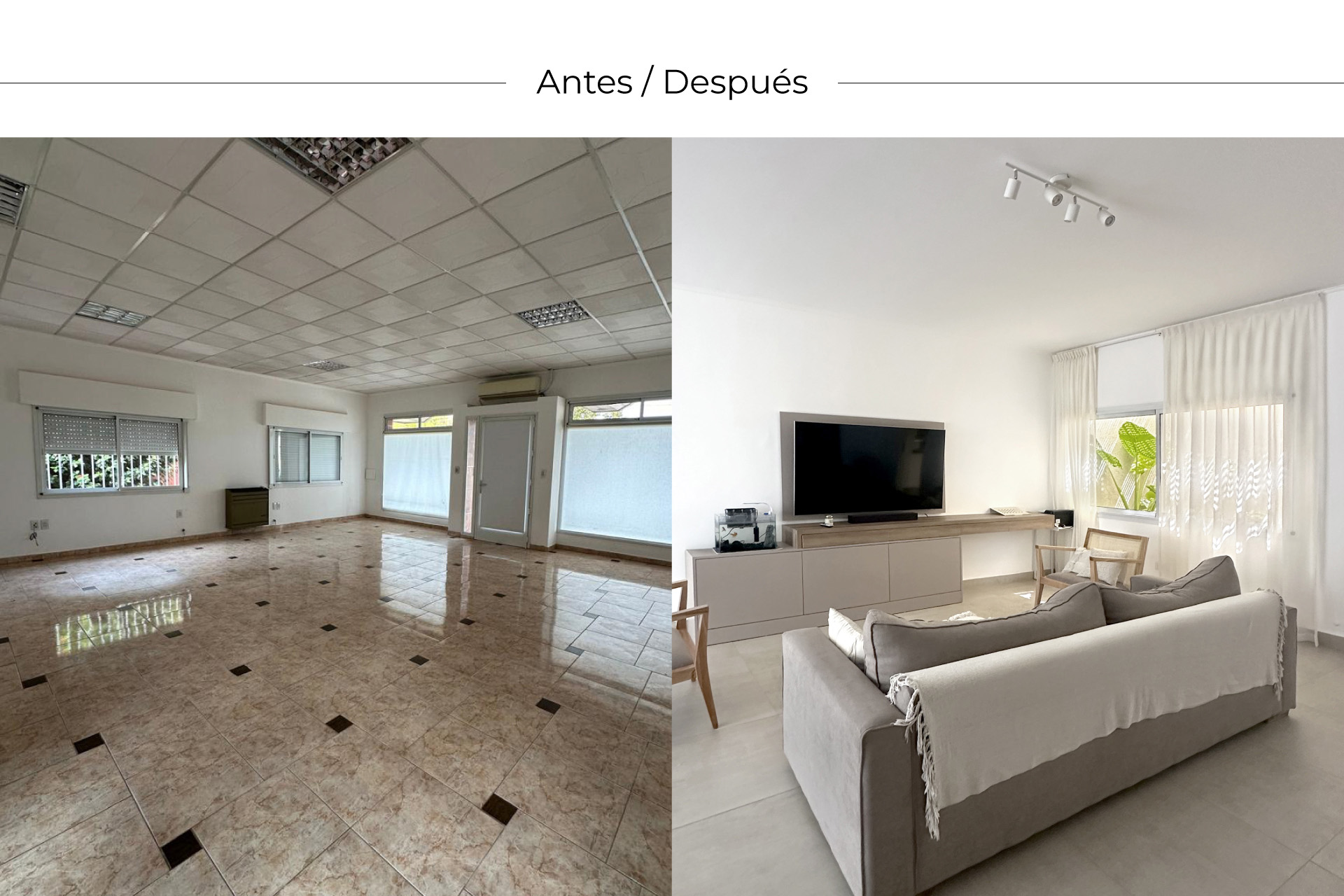 Antes después